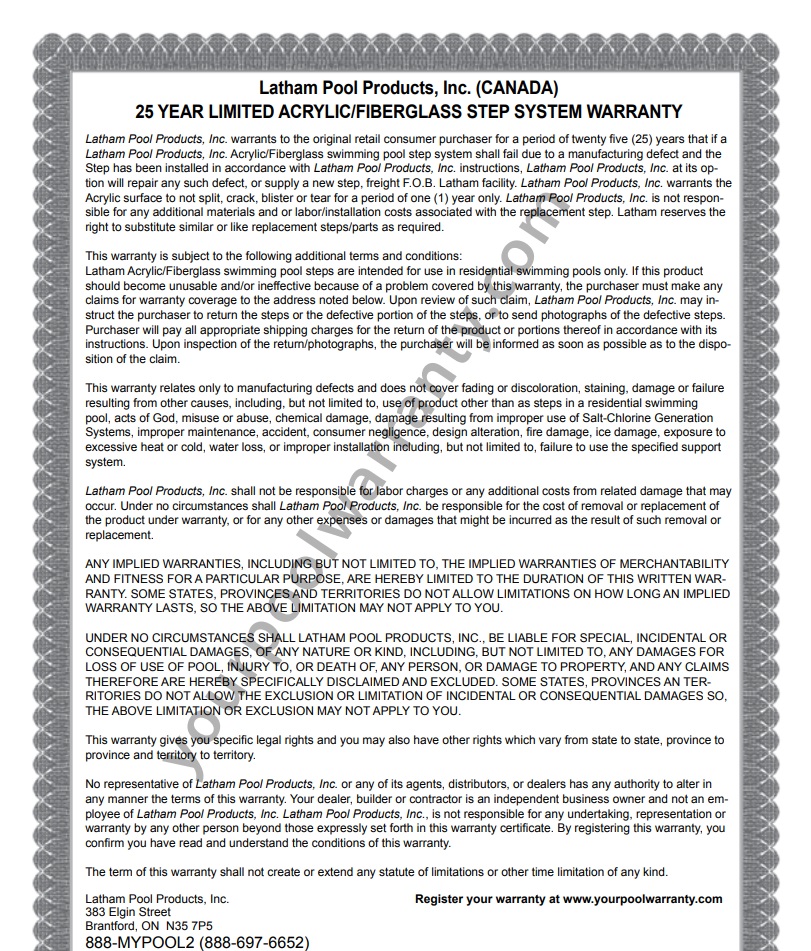 ﻿Latham Acrylic Fibreglass Steps
